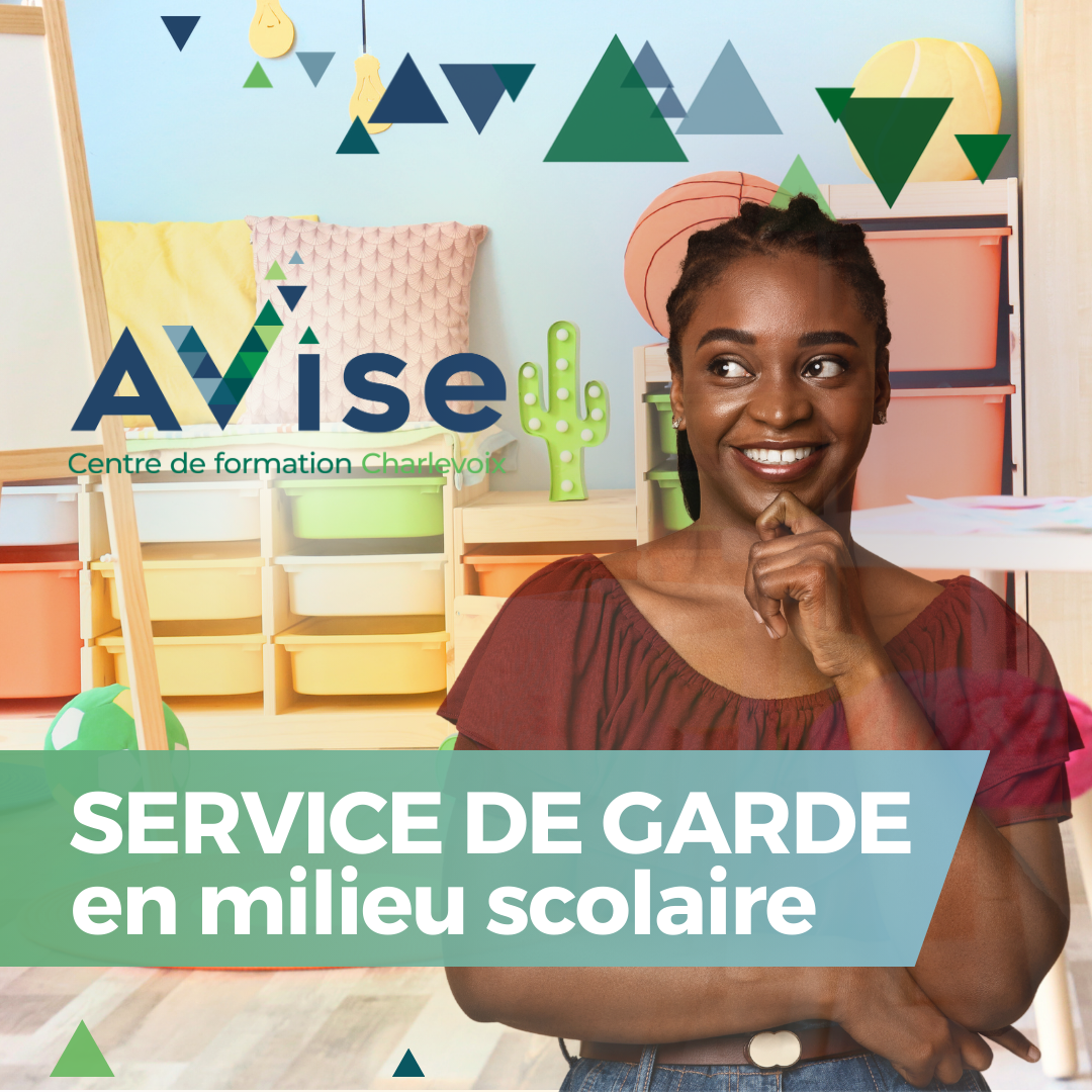 Service de garde en milieu scolaire charlevoix quebec AEP formation éducation carrière emploi mini