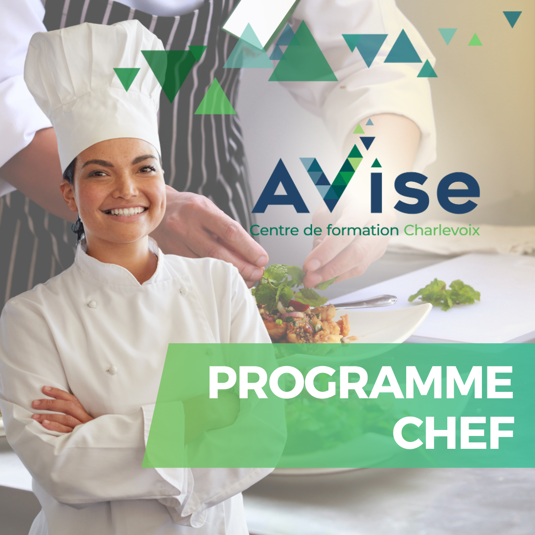 Programme chef cuisine formation certification professionnelle rapide charlevoix Avise cours adultes restauration service sommellerie spécialité mini